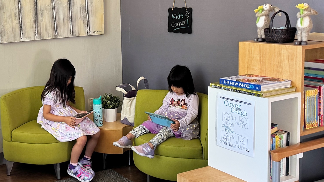 Waiting area reading photo